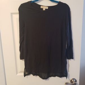 Michael kors sheer back quarter sleeved shirt.